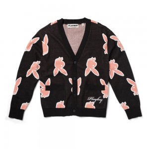 Pánské Bundy Playboy Repeating Rabbit Head Cardigan | PLBY-593060