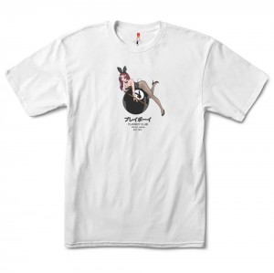 Pánské T-shirt Playboy 8-Ball Tokyo Club Bílé | PLBY-593136