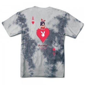 Pánské T-shirt Playboy Ace of Hearts Tie-Dye | PLBY-593138