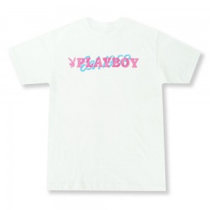 Pánské T-shirt Playboy Est. 1953 Bílé | PLBY-593129