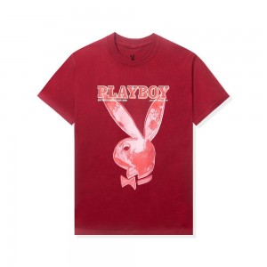 Pánské T-shirt Playboy January 1986 Andy Warhol Cover Červené | PLBY-593212