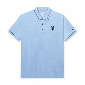 Pánské T-shirt Playboy Puma Golfové Monarch Performance Polo Blankyt | PLBY-593246