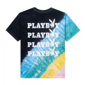 Pánské T-shirt Playboy Repeating Masthead Tie-Dye Blankyt | PLBY-593276