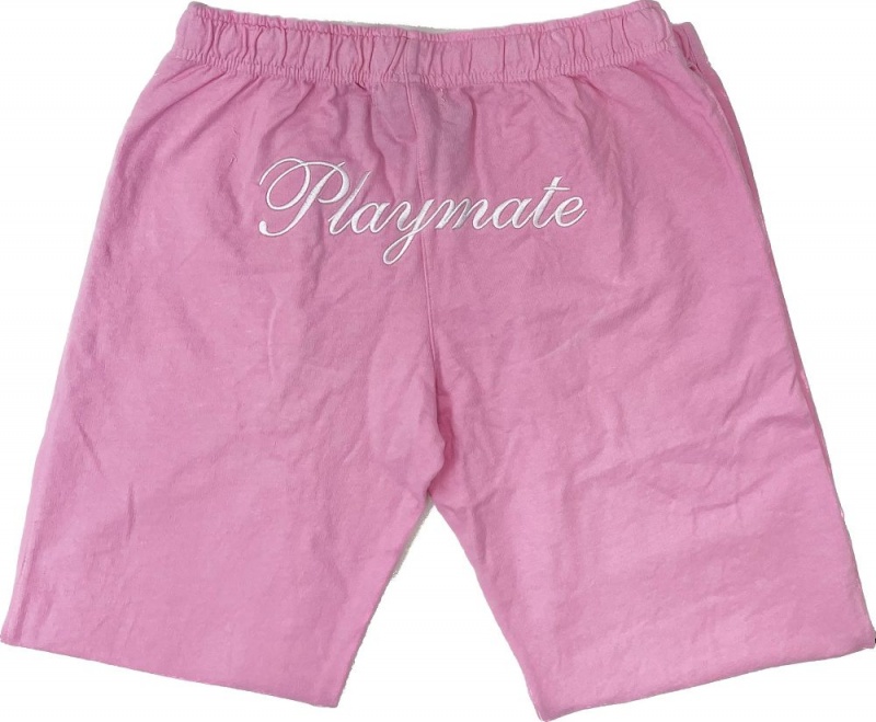 Dámské Kalhoty Jogger Playboy The Essentials Rib Triangle lette Růžové Bílé | PLBY-592735