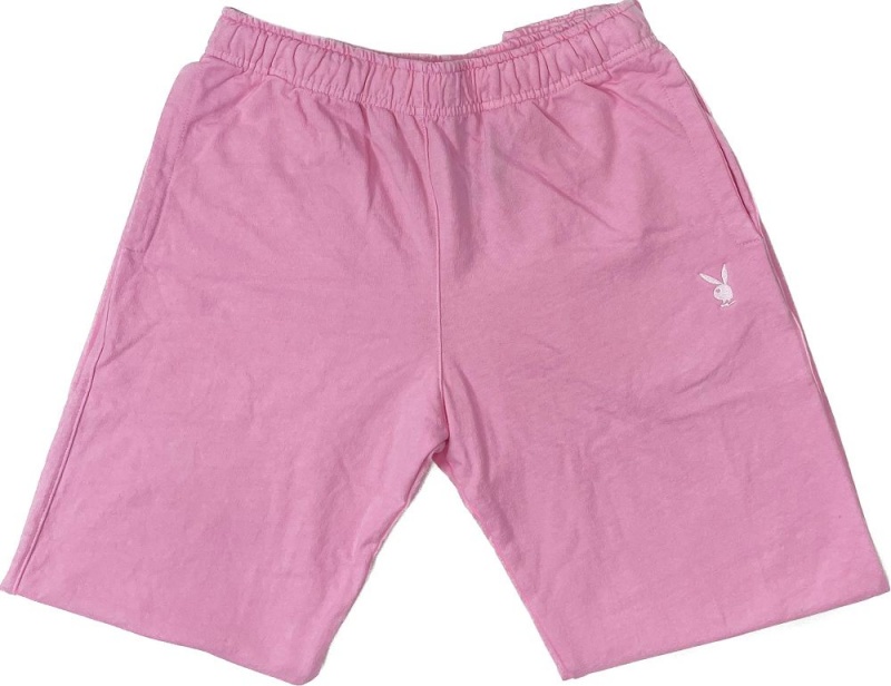 Dámské Kalhoty Jogger Playboy The Essentials Rib Triangle lette Růžové Bílé | PLBY-592735