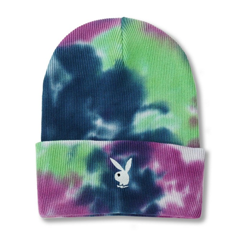 Dámské Klobouky Playboy Rabbit Head Knit Beanie Tie Dye Fialové | PLBY-592632