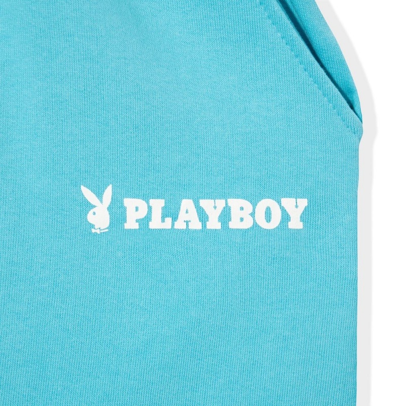 Dámské Kraťasy Playboy The Icon Shimmer Světle Blankyt | PLBY-592759