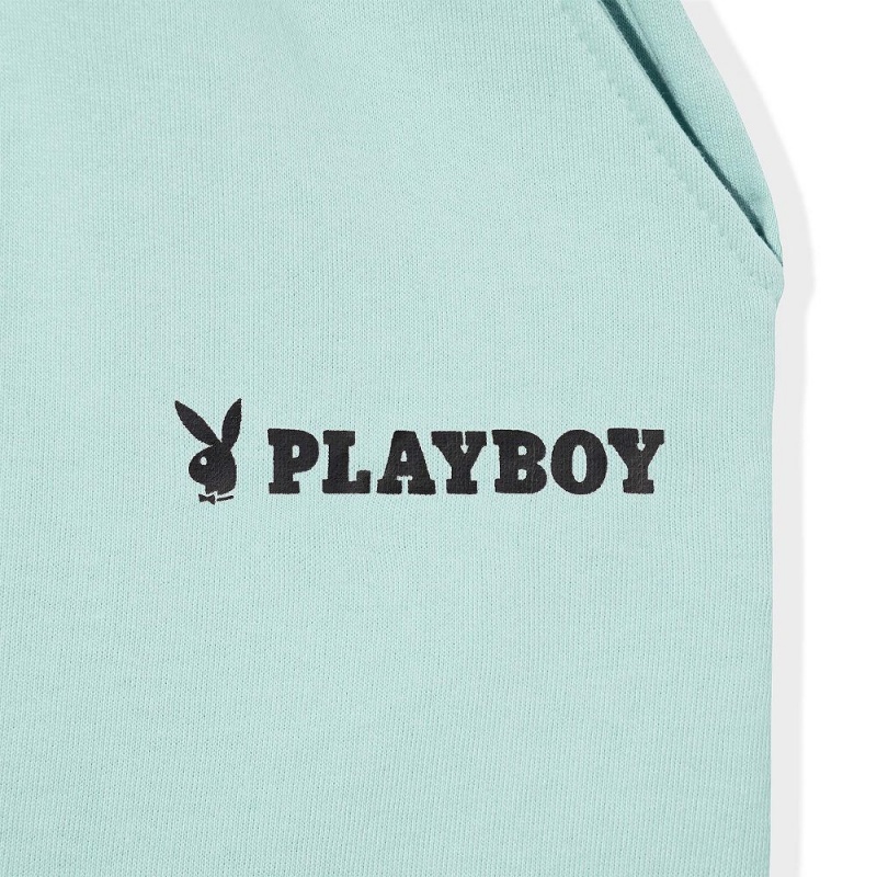 Dámské Kraťasy Playboy The Icon Shimmer Světle Blankyt | PLBY-592759