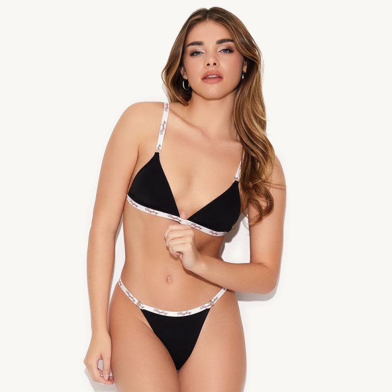 Dámské Podprsenky Playboy The Basics Triangle Bralette Bílé | PLBY-592669