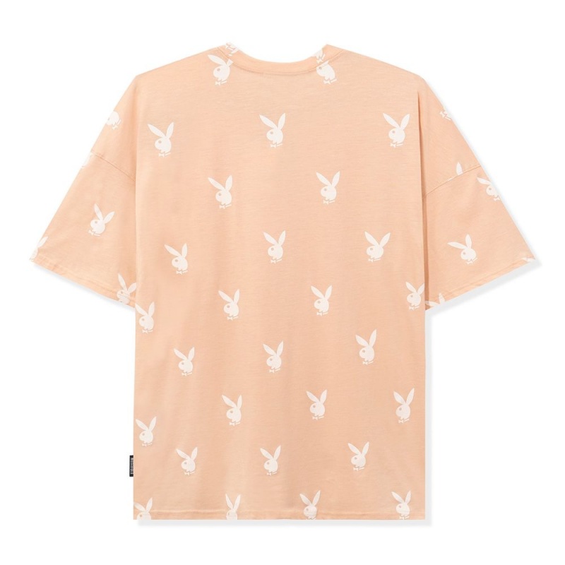 Dámské T-shirt Playboy Sherpa Krém | PLBY-592893