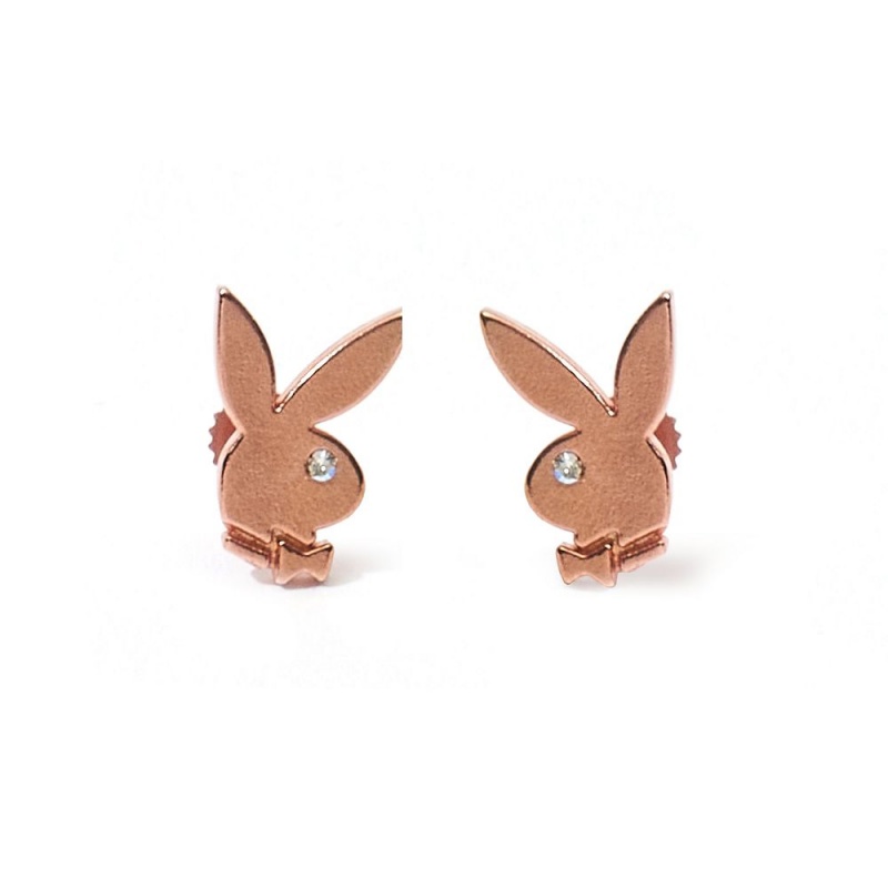 Dámské Šperky Playboy Bunny Stud Earrings Zlaté | PLBY-592618