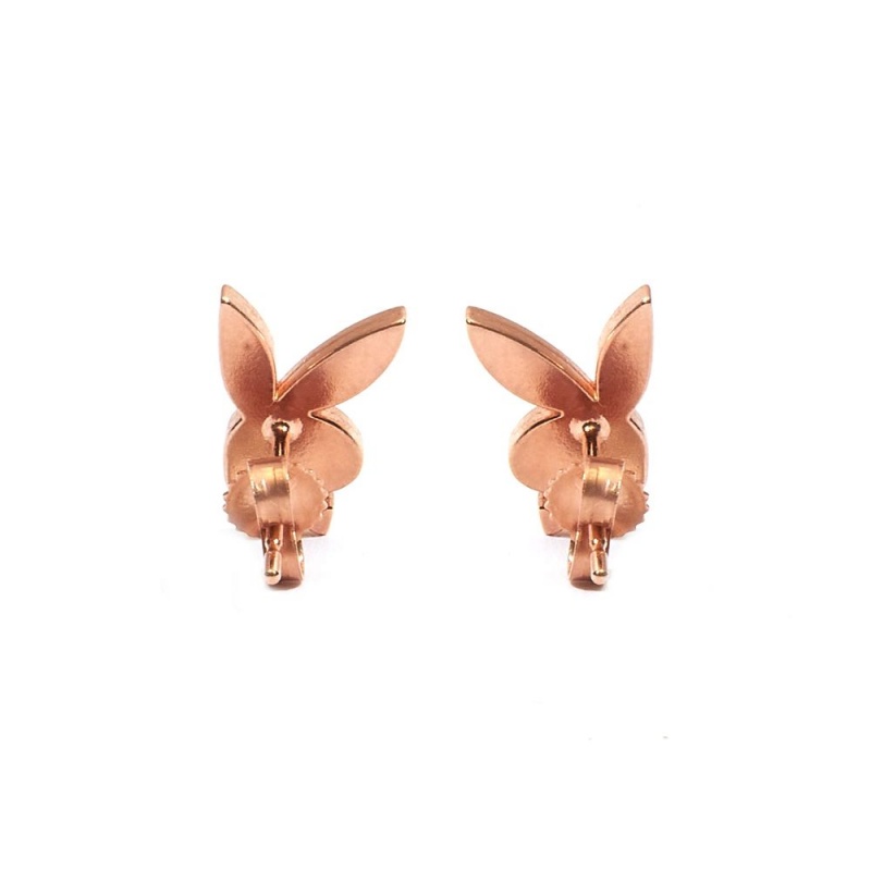 Dámské Šperky Playboy Bunny Stud Earrings Zlaté | PLBY-592618