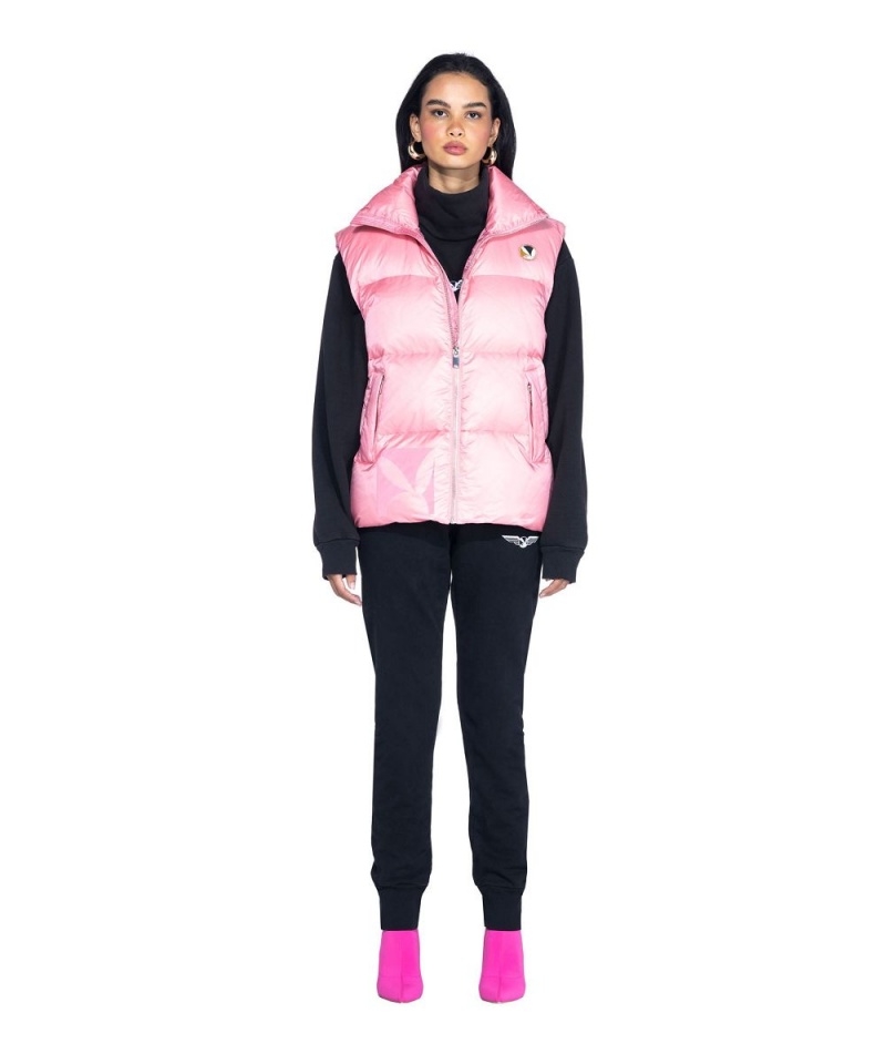 Pánské Bundy Playboy N950PB Puffer Vest Černé | PLBY-593069