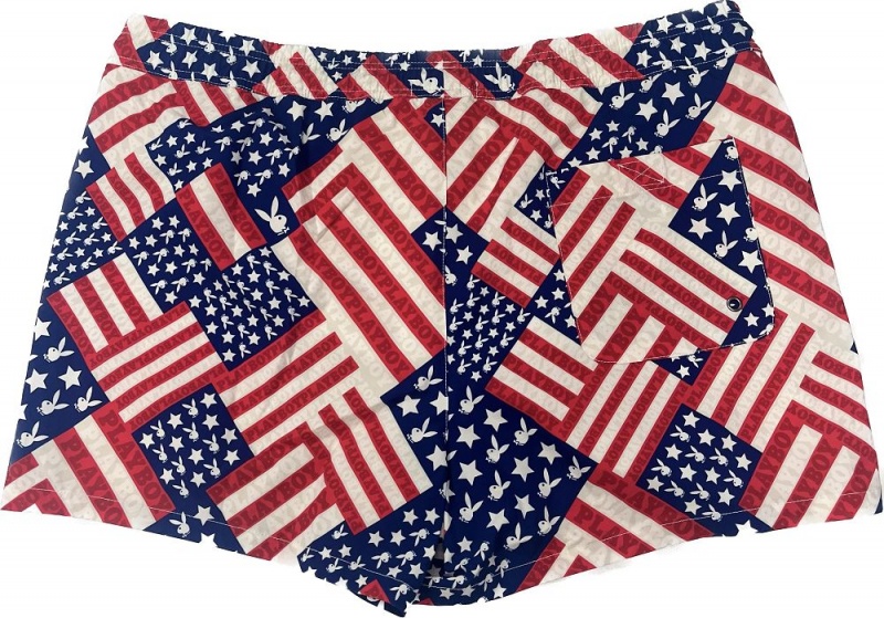 Pánské Kalhoty Jogger Playboy Fourth of July Swim Trunk | PLBY-592956