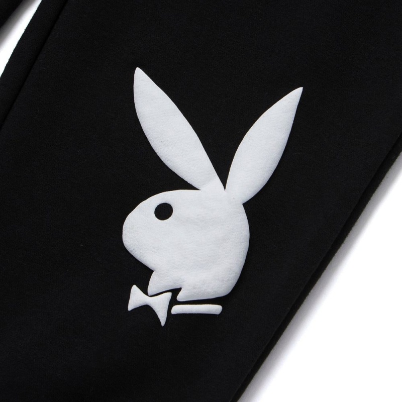 Pánské Kalhoty Jogger Playboy x HUF Rabbit Head Šedé | PLBY-592981