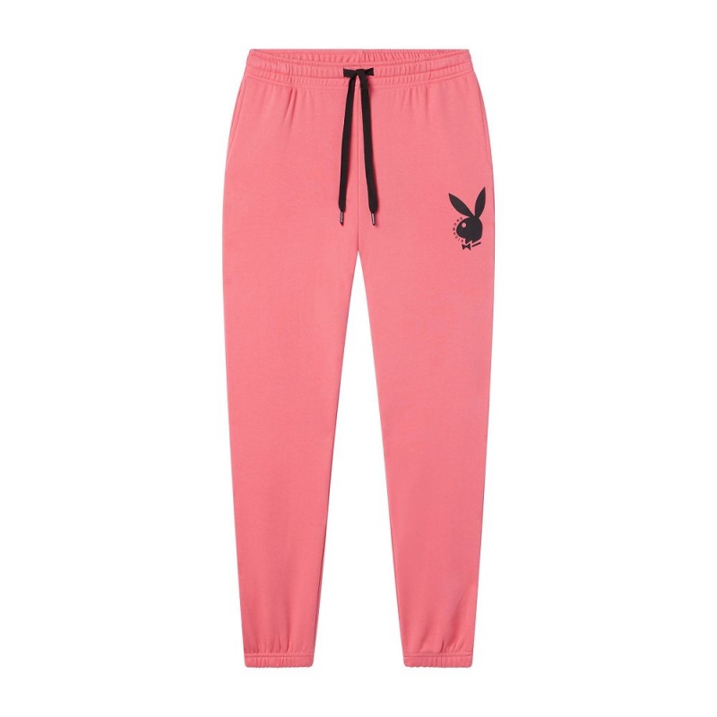 Pánské Kalhoty Jogger Playboy x John Richmond Classic Logo Fuchsie | PLBY-592971