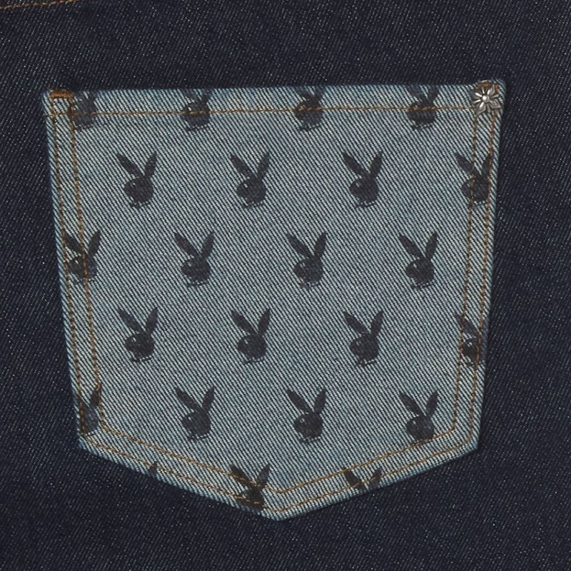 Pánské Kalhoty Playboy x John Richmond Denim Tmavě Blankyt | PLBY-592992