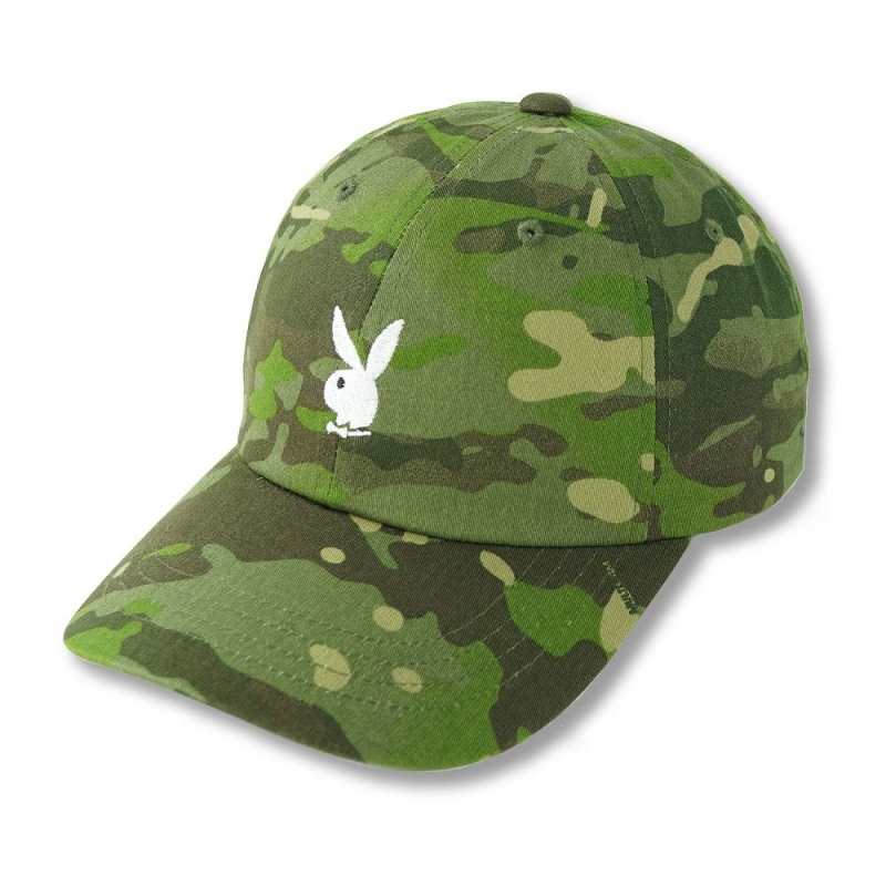 Pánské Klobouky Playboy Adjustable Rabbit Head Logo Camo Černé | PLBY-592931