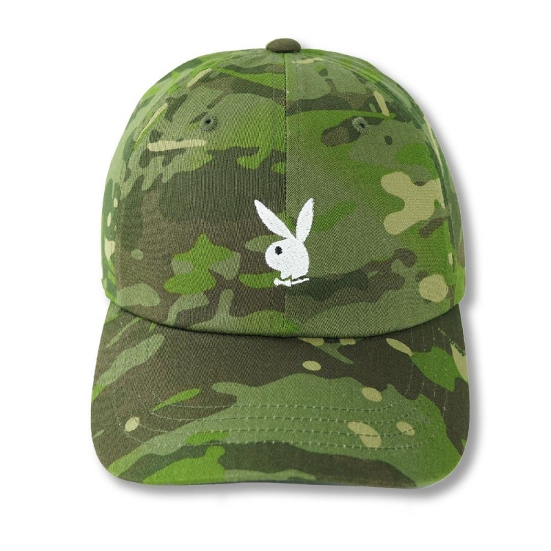 Pánské Klobouky Playboy Adjustable Rabbit Head Logo Camo Černé | PLBY-592931