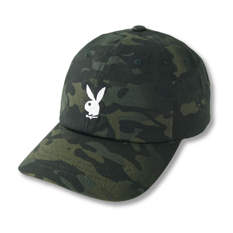 Pánské Klobouky Playboy Adjustable Rabbit Head Logo Camo Černé | PLBY-592931