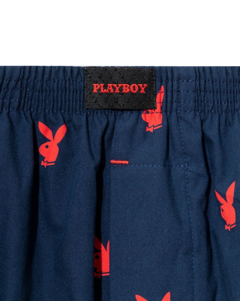 Pánské Kraťasy Playboy Repeating Rabbit Head Lounge Blankyt | PLBY-592951