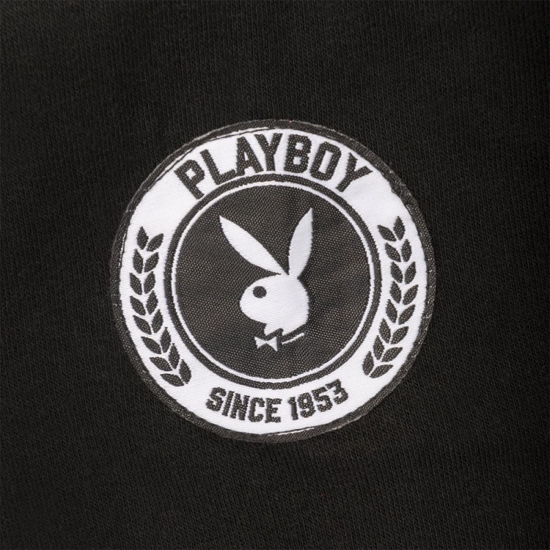 Pánské Mikina Playboy Varsity Šedé Černé | PLBY-593097