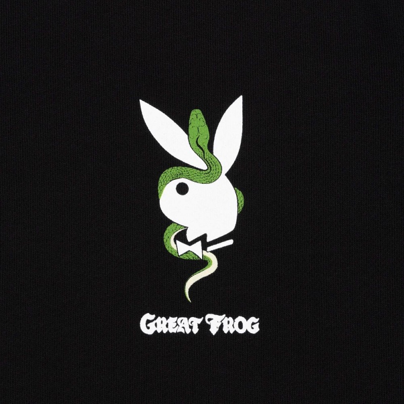 Pánské Mikina Playboy x The Great Frog Černé | PLBY-593100