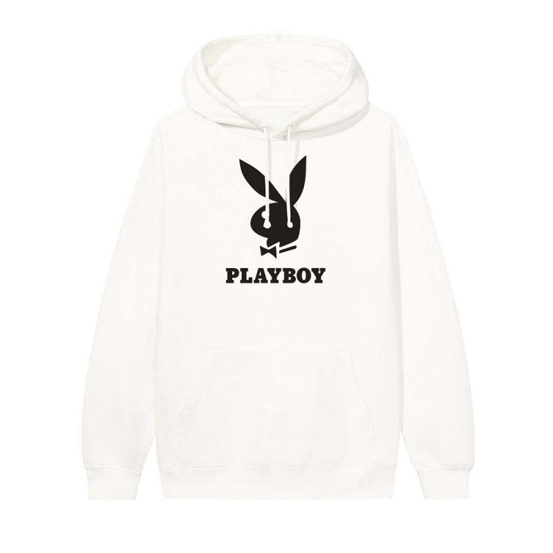 Pánské Mikina s Kapucí Playboy Logo Černé | PLBY-593039