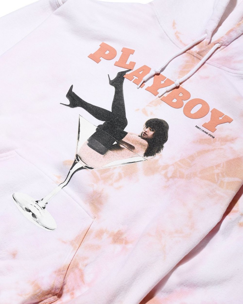 Pánské Mikina s Kapucí Playboy May/June 2018 Cover Tie-Dye | PLBY-593081