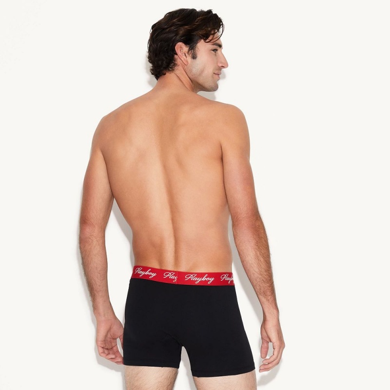 Pánské Spodní Prádlo Playboy The Basics Boxerské Brief Černé | PLBY-592941