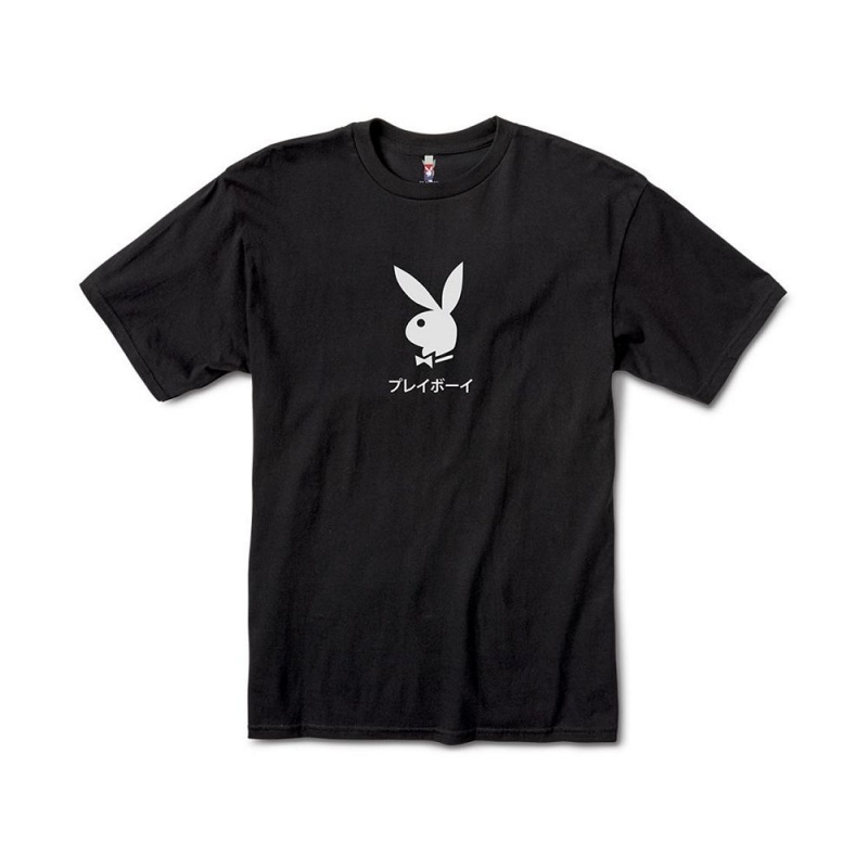 Pánské T-shirt Playboy Ace of Spades Černé | PLBY-593108