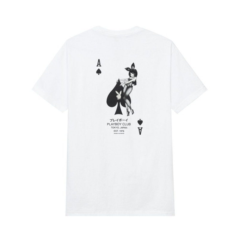 Pánské T-shirt Playboy Ace of Spades Černé | PLBY-593108