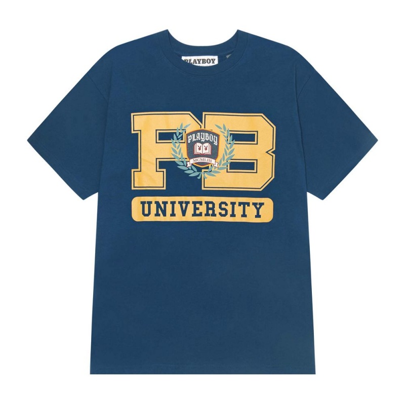 Pánské T-shirt Playboy Campus Červené | PLBY-593240