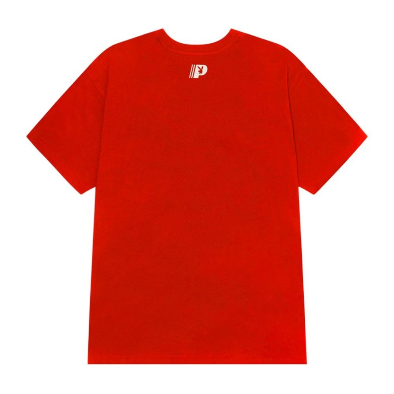 Pánské T-shirt Playboy Campus Červené | PLBY-593240