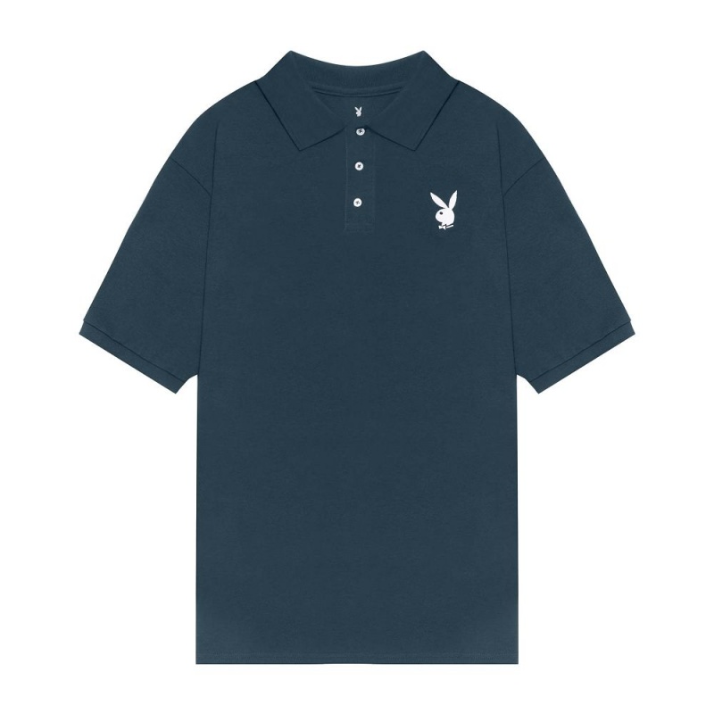 Pánské T-shirt Playboy Classic Rabbit Head Šedé | PLBY-593266