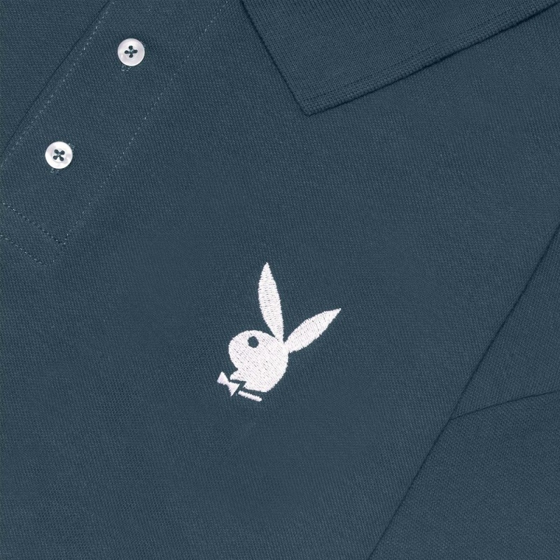 Pánské T-shirt Playboy Classic Rabbit Head Šedé | PLBY-593266