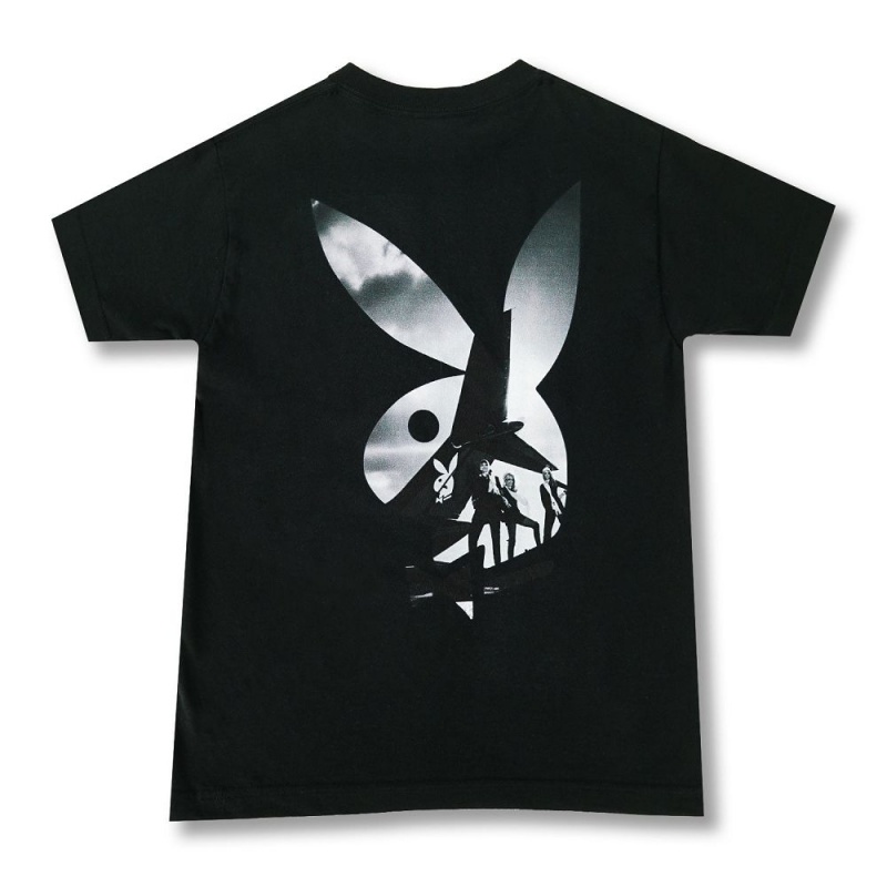 Pánské T-shirt Playboy DC9 Černé | PLBY-593128