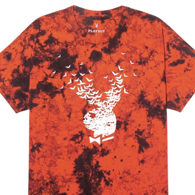 Pánské T-shirt Playboy Exploding Bat Tie-Dye | PLBY-593272