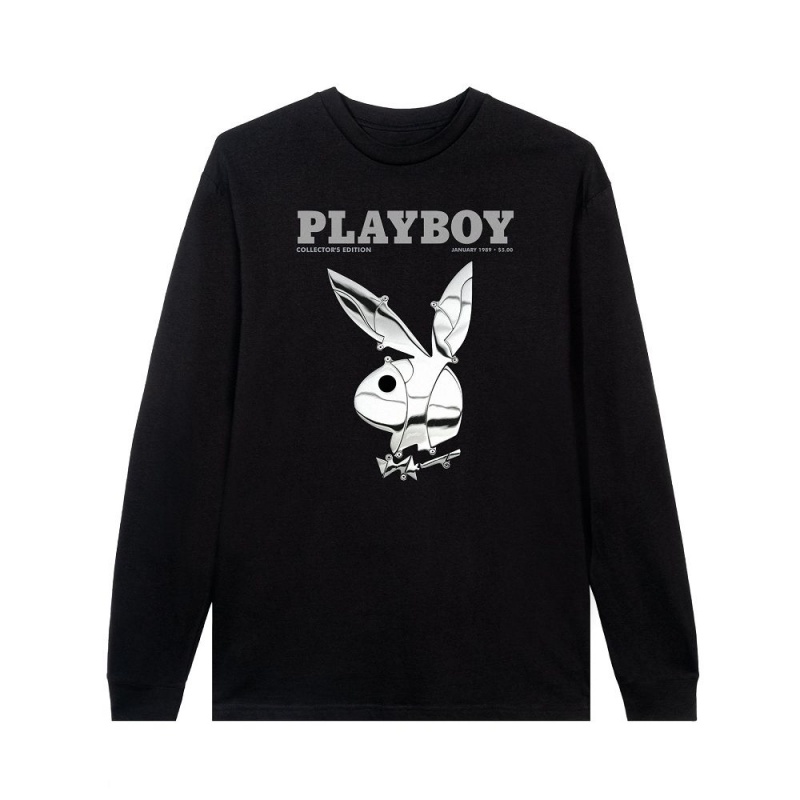 Pánské T-shirt Playboy Jan 1989 Cover Long Sleeve | PLBY-593260