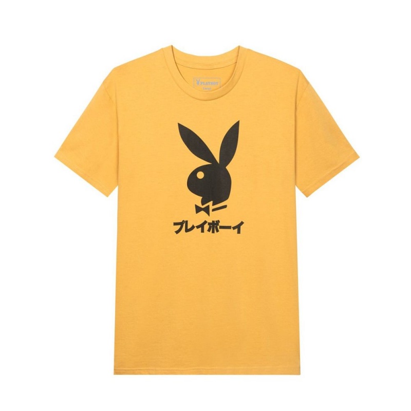 Pánské T-shirt Playboy Japanese Rabbit Head Bílé | PLBY-593133