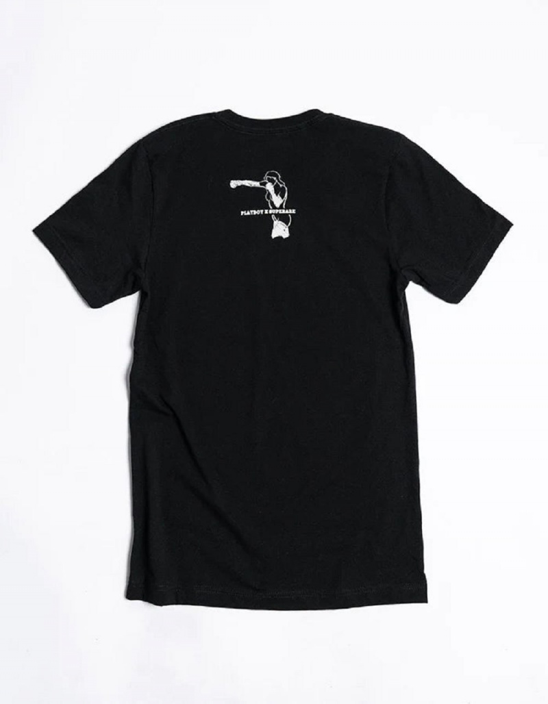 Pánské T-shirt Playboy Knockout Černé | PLBY-593116