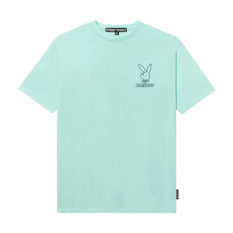 Pánské T-shirt Playboy Logo Oversized Mátově Zelená | PLBY-593232