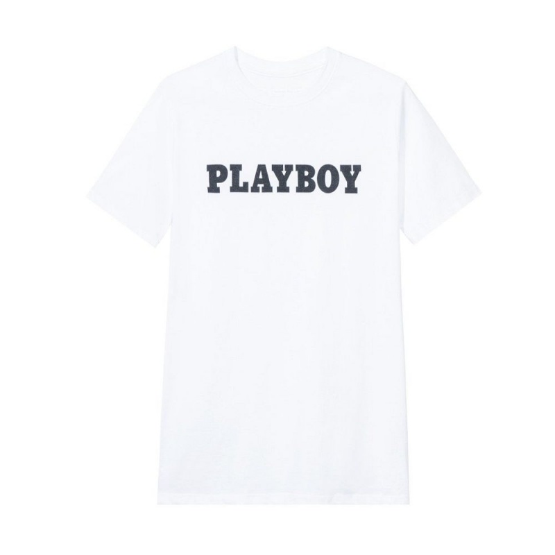 Pánské T-shirt Playboy Masthead Černé | PLBY-593158