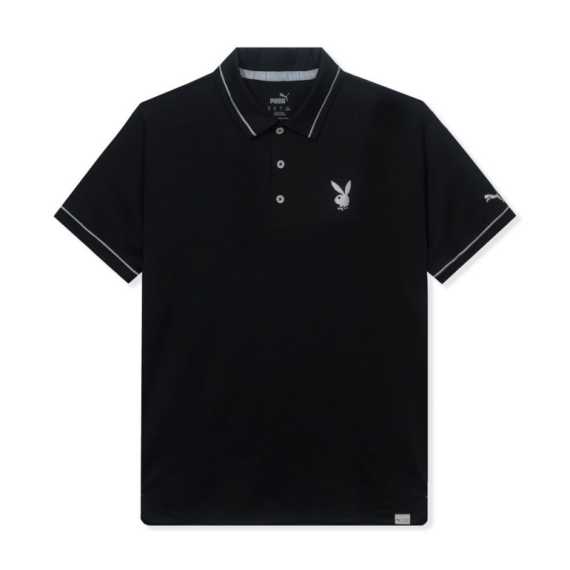 Pánské T-shirt Playboy Puma Golfové Monarch Performance Polo Blankyt | PLBY-593246