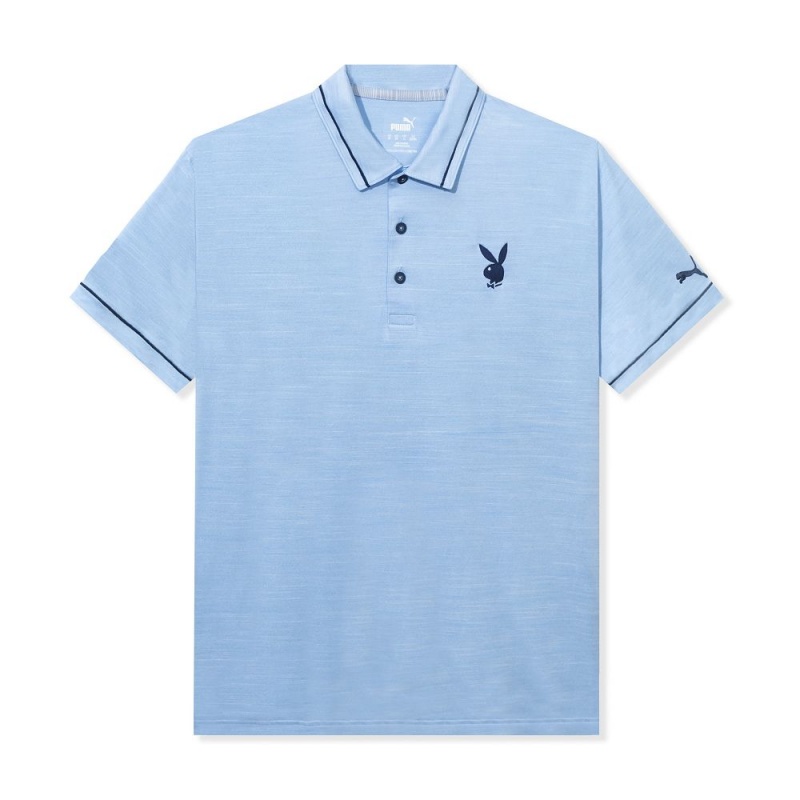 Pánské T-shirt Playboy Puma Golfové Monarch Performance Polo Blankyt | PLBY-593246