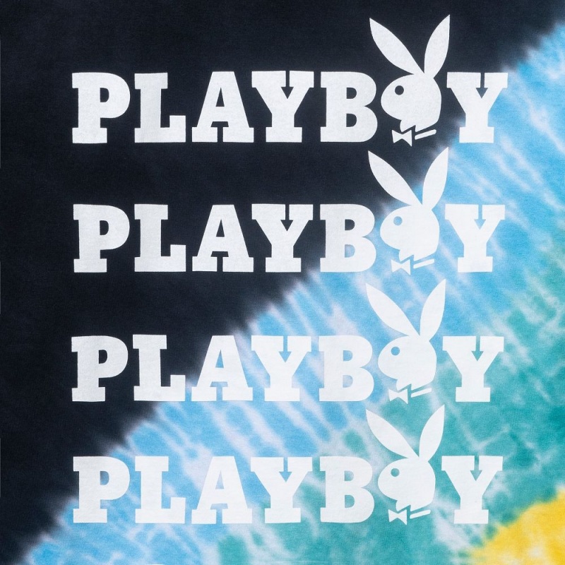 Pánské T-shirt Playboy Repeating Masthead Tie-Dye Blankyt | PLBY-593276