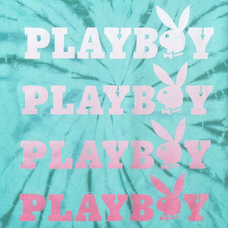 Pánské T-shirt Playboy Repeating Masthead Tie-Dye Blankyt | PLBY-593276