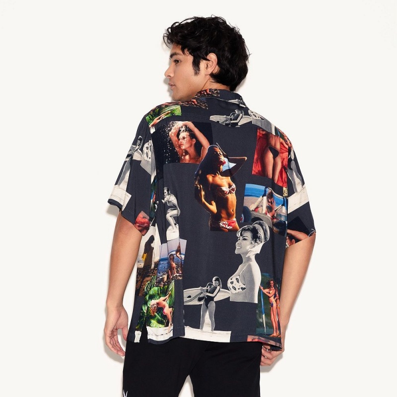 Pánské T-shirt Playboy Sandbar Button Up | PLBY-593258