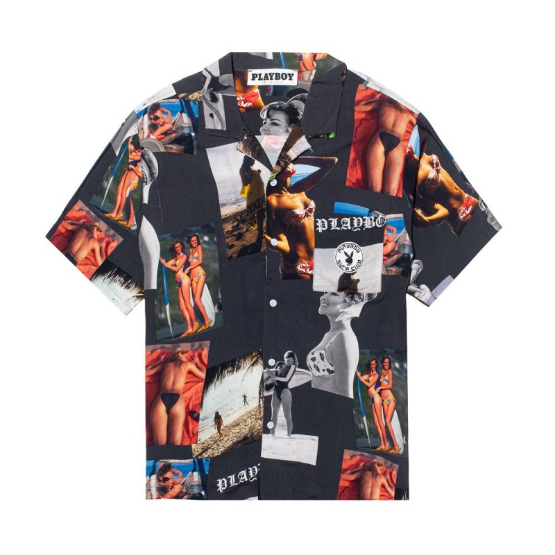 Pánské T-shirt Playboy Sandbar Button Up | PLBY-593258