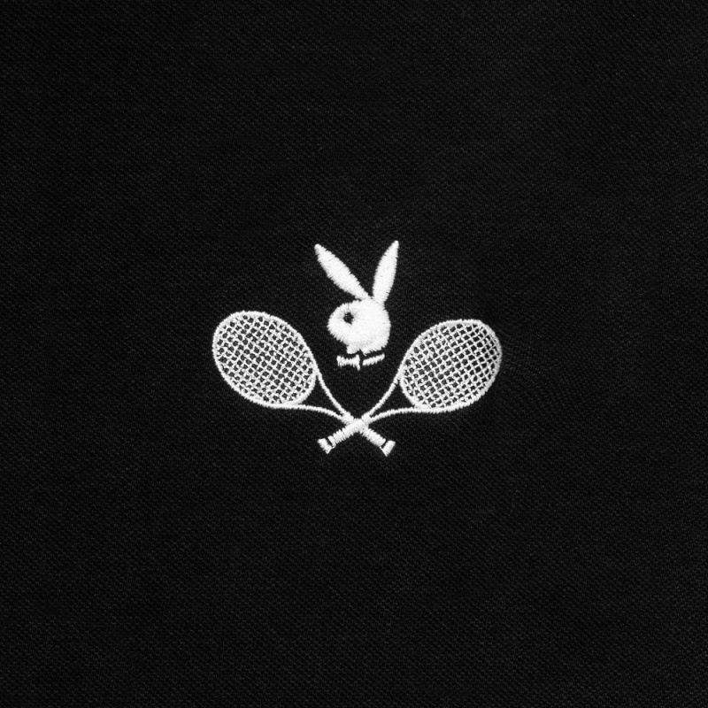 Pánské T-shirt Playboy Tenisové Club Polo Bílé | PLBY-593239